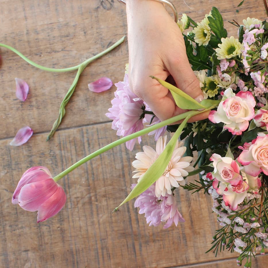 Remove fading blooms to keep the others fresh. Change the water daily and wash the vase thoroughly.